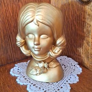 Lady Head Vase Planter 6"